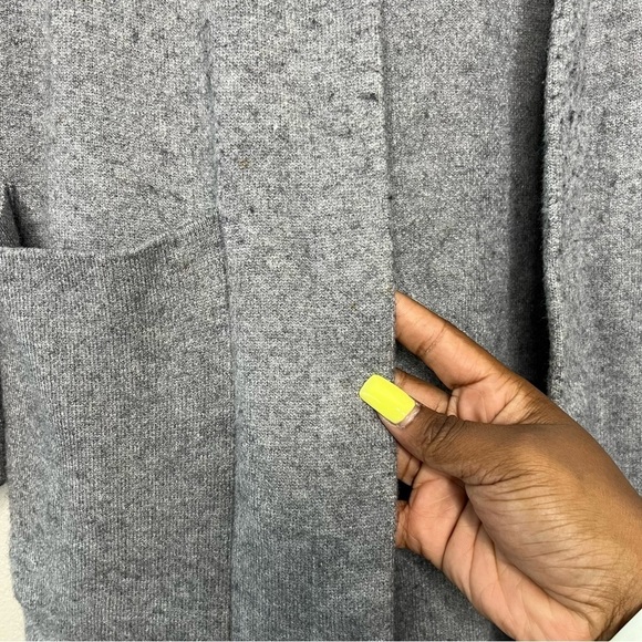 J. Crew Women Knit Cardigan XS Gray Merino Wool Open Front Office Business - Picture 3 of 9